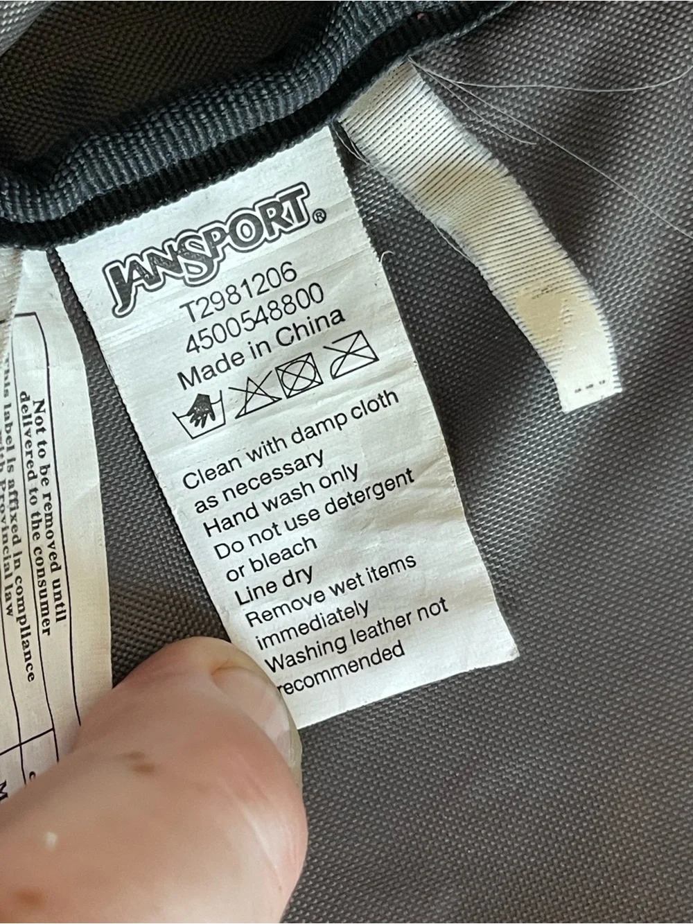 Jansport Blue and Gray Hiking Backpack with Front Gear Loop